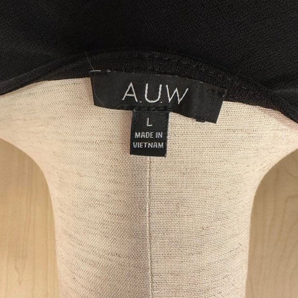 AUW Piratecore Black Sheer Sleeve Rivet Detail Blouse - Picture 2 of 6